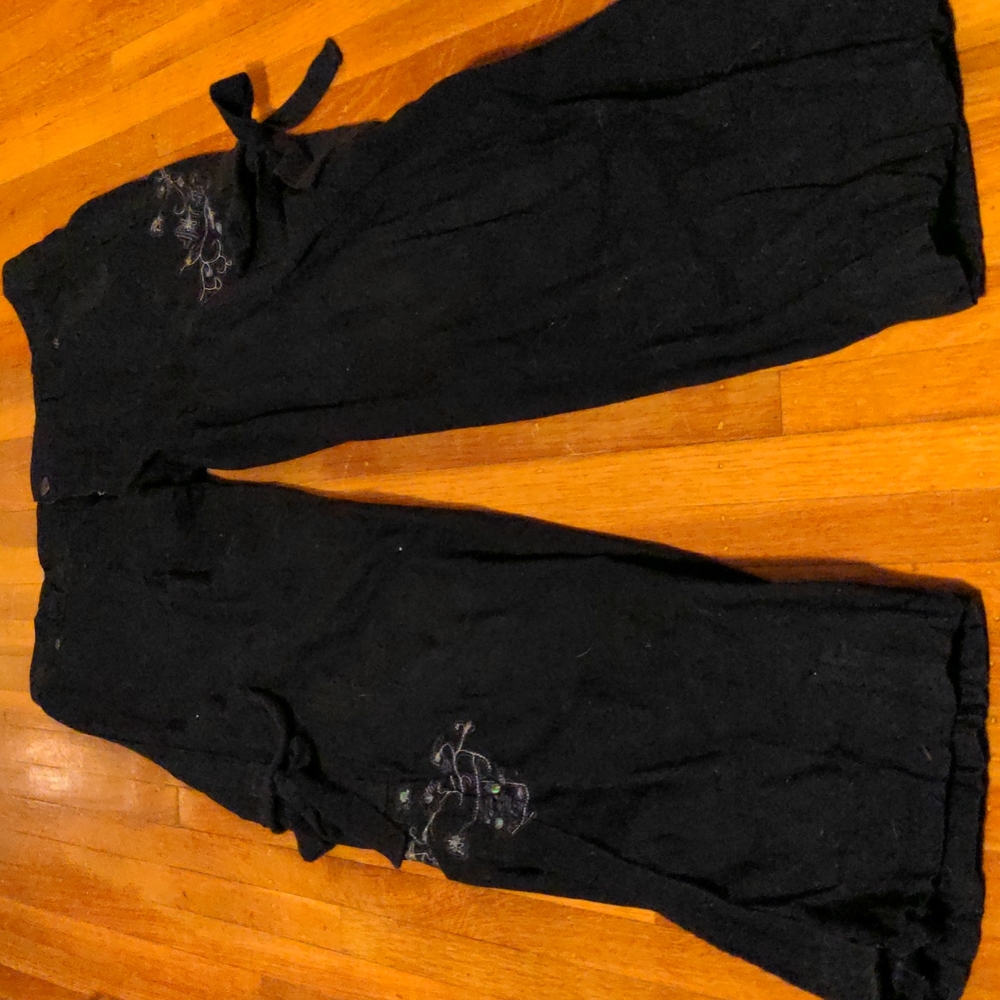 straight leg black cargo pants